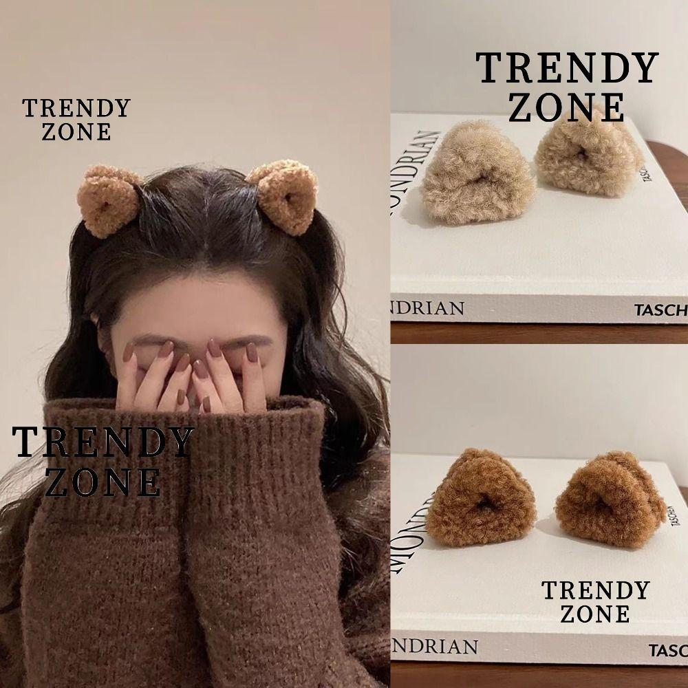Trendyzone กิ๊บติดผม รูปหูแมว เป็ด งอยปาก เครื่องประดับแฟชั่น สําหรับเด็กผู้หญิง 2 ชิ้น