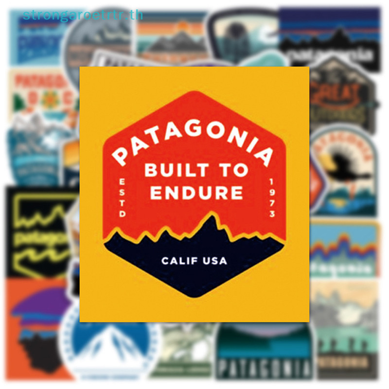 Strongaroetrtr สติกเกอร์ ลายกราฟฟิติ Patagonia สําหรับติดตกแต่งกระเป๋าเดินทาง แล็ปท็อป ตั้งแคมป์ ภูมิทัศน์ 50 ชิ้น