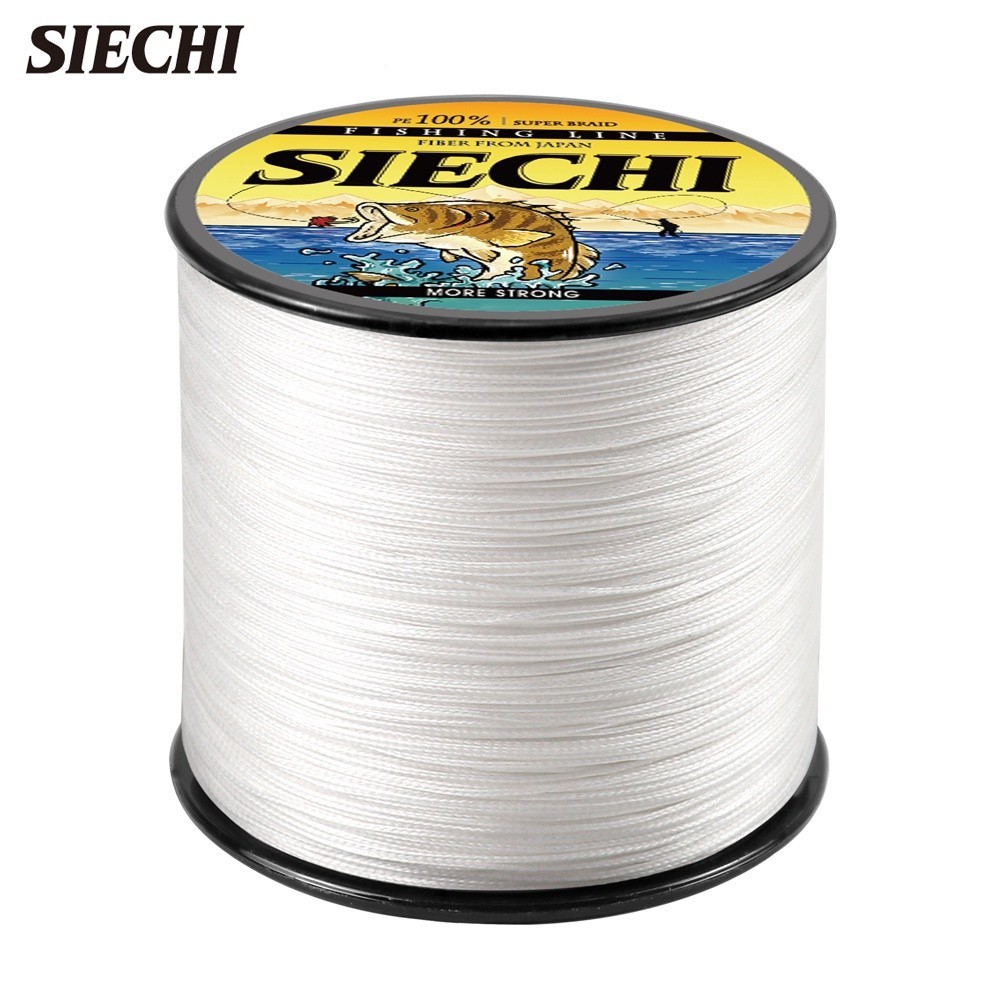 Slechl สายเบ็ดถัก PE 300 มม. 500 ม. 1000 ม. เส้นผ่านศูนย์กลาง 0.11 มม. -0.5 มม. สายเอ็นตกปลา PE ถักเปีย ขนาด 12-83 ปอนด์ 4 ชิ้น