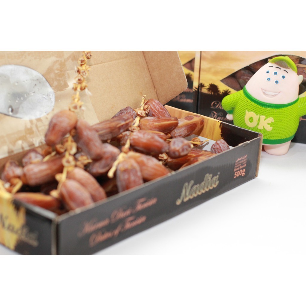 Nadia อินทผลัม แห้งเนื้อดี ติดก้าน 500 กรัม EXP 3/25