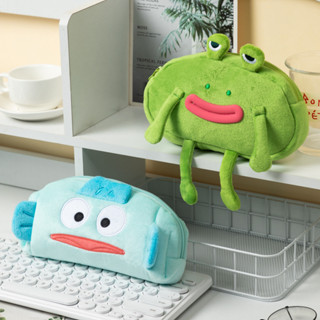 กระเป๋าเครื่องเขียน กระเป๋าดินสอ ลายการ์ตูนกบตลก ความจุขนาดใ…