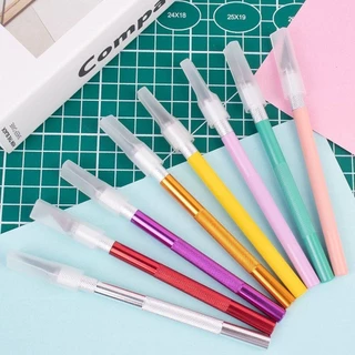 คัตเตอร์ มีดแกะสลัก คัตเตอร์ปากกา ใบมีดคม สีสันสวยงาม น้ำหนักเบา มีดสำหรับงานโมเดล ด้ามจับอลูมิเนียม HOME&OFFICE