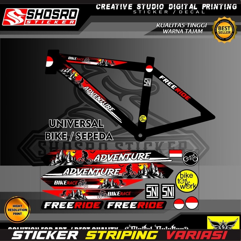 สติกเกอร์แถบจักรยาน MOTIF BMX UNIVERSAL สําหรับจักรยานทั้งหมด FEESTYLE LOW RIDE SPEDAH