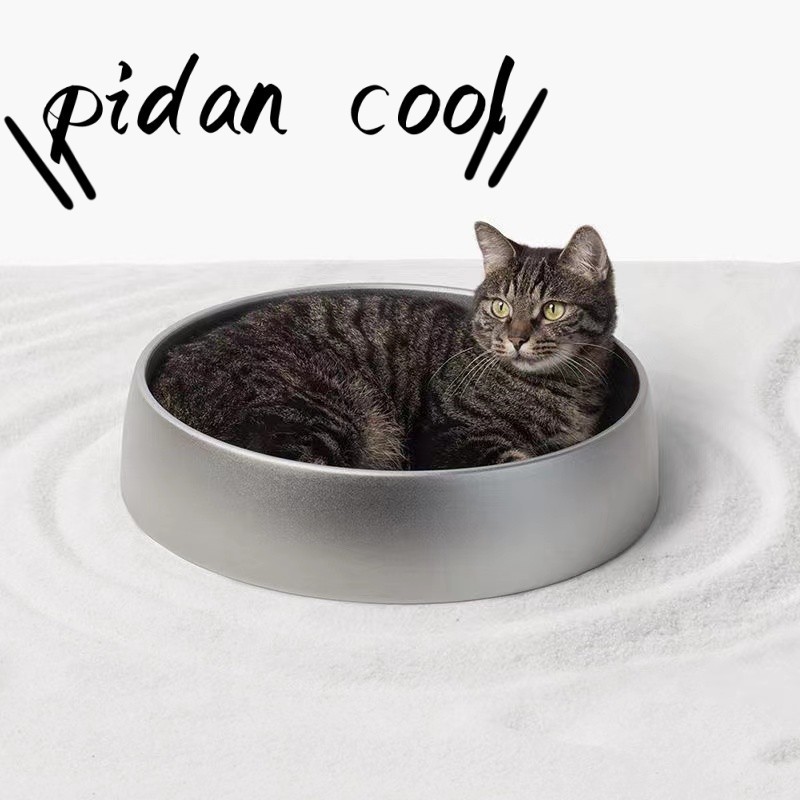PIDAN Pet Bed Alumi Grey กระทะเย็นอะลูมิเนียมกระทะเย็นสำหรับแมว ที่นอนแมวเย็น กะทะแมวเย็น