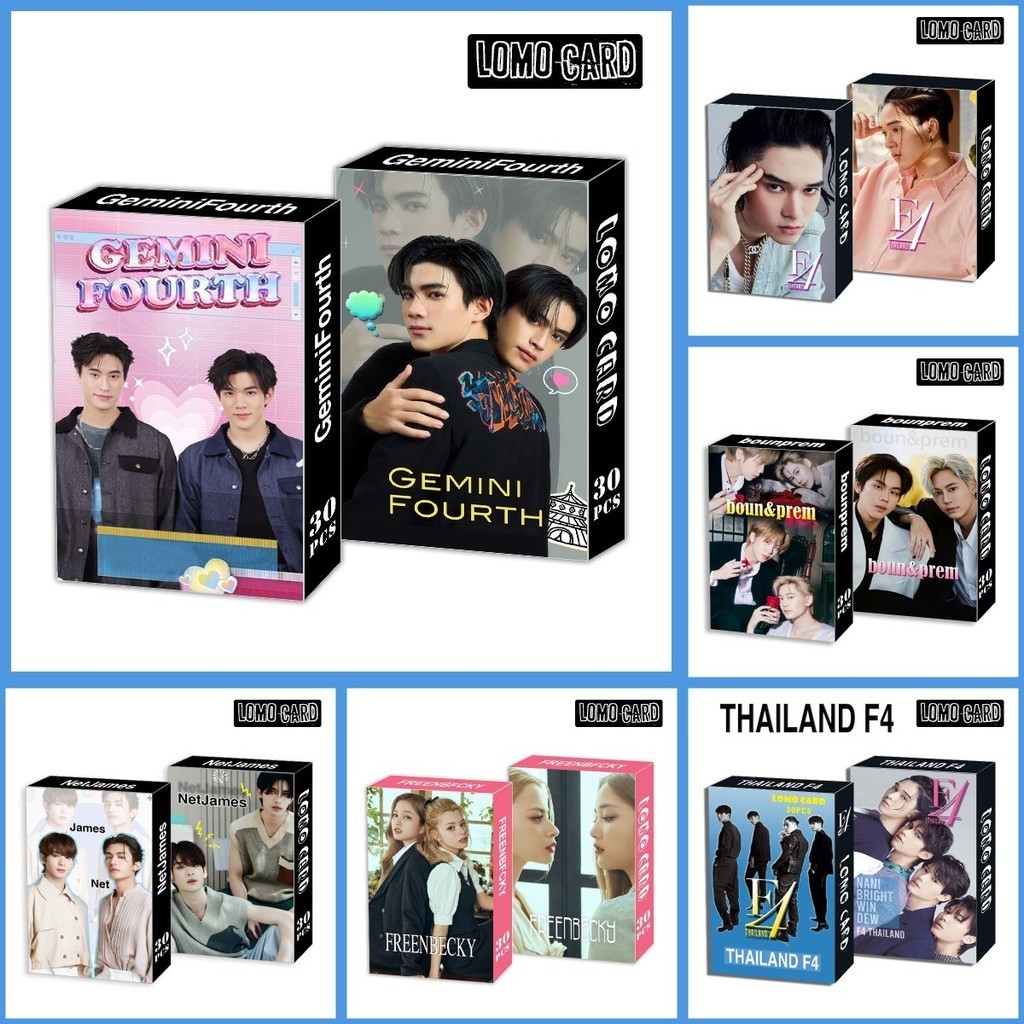 F4 Taynew OHM NANON Bounpremyinwar Freenbecky NETJEAMES Earthmix Zeenunew Geminifourth MEENPING Brightwin OFFGUN โฟโต้การ์ด โลโม่การ์ด 30 ชิ้น/กล่อง