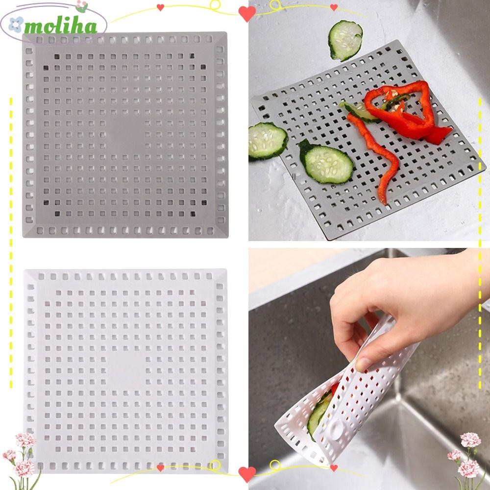 Moliha ที่กรองท่อระบายน้ําอ่างล้างจาน ท่อระบายน้ํา ป้องกันการปิดกั้นท่อระบายน้ํา ที่มีประโยชน์ ทําความสะอาดเส้นผม แผ่นระบายน้ํา ห้องครัว ห้องน้ํา อุปกรณ์เสริม