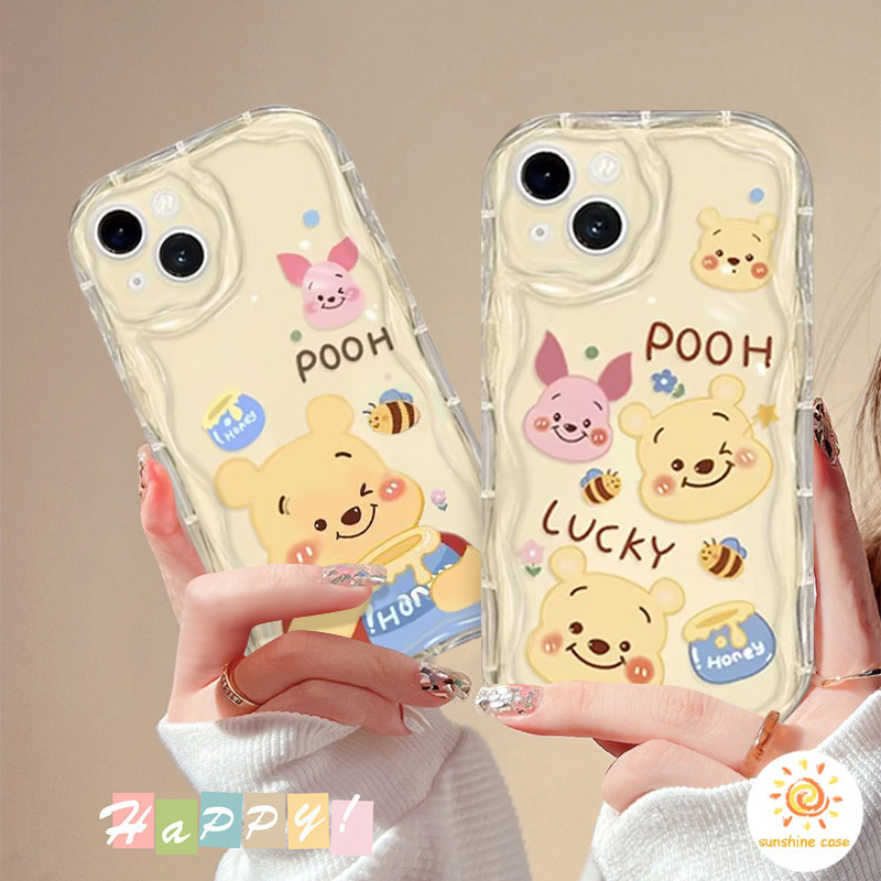 [ส่วนลด] เคสโทรศัพท์มือถือแบบใสลายการ์ตูนหมี เคสสำหรับไอโฟน 11 For iPhone12 13 14 15 Pro MAX X XS XR XS 6 7 8 Plus SE