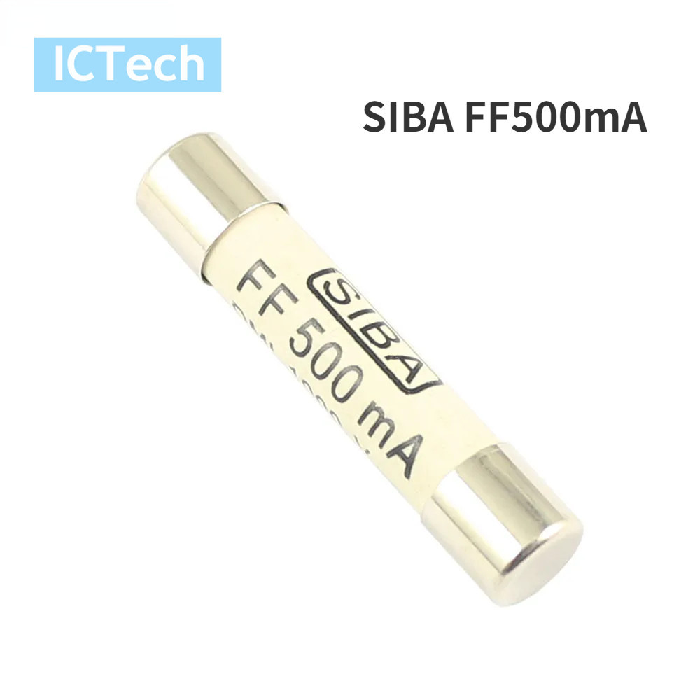 ใหม่ ของแท้ หลอดฟิวส์เซรามิค SIBA FF500mA 1000V 500mA 0.5A 6x32 มม.