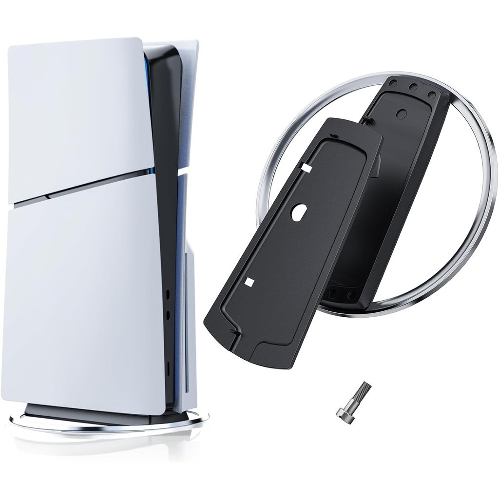 ขาตั้งแนวตั้งสำหรับ PS5/PS5 Slim Console, ฐานกันลื่นสำหรับ PlayStation 5 คอนโซลพร้อมสกรู, การออกแบบที่เรียบง่าย