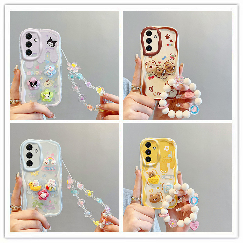 เคส samsung a31 เคสโทรศัพท์มือถือ ลายตุ๊กตา 3D สีครีมน่ารัก สําหรับ