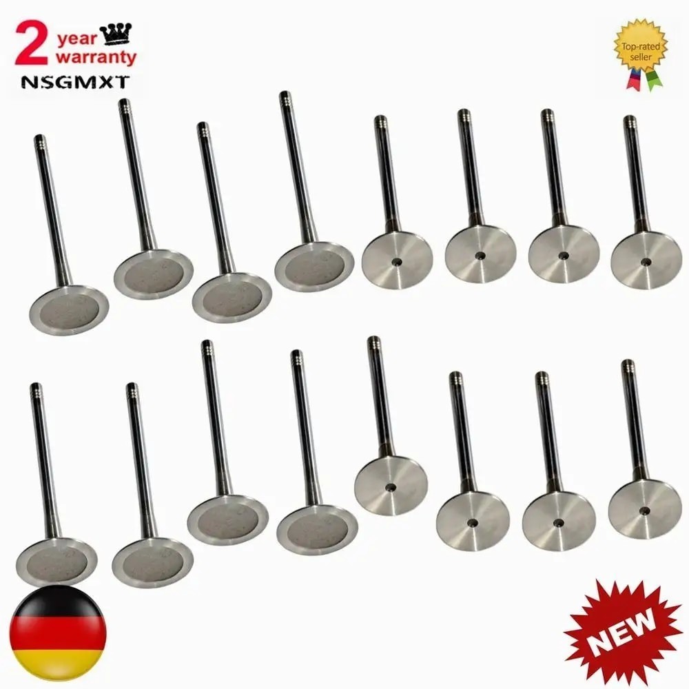 QP01 16pcs Engine Intake & Exhaust Valves for Audi A3 A4 A5 Q5 2.0T VW Golf Jetta Beetle Passat CC 2