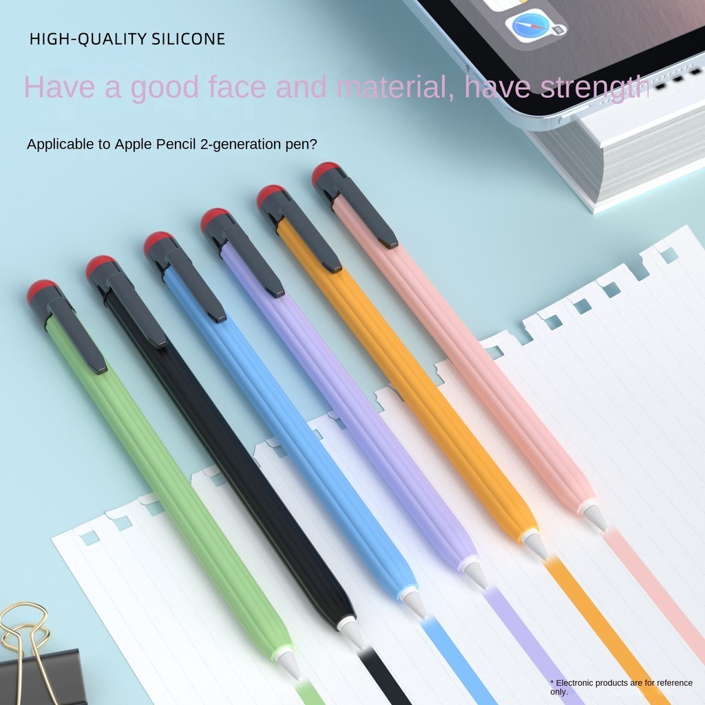 เคสปากกาสไตลัส ซิลิโคน หลากสี สําหรับ Apple Pencil 2 2 iPad 2
