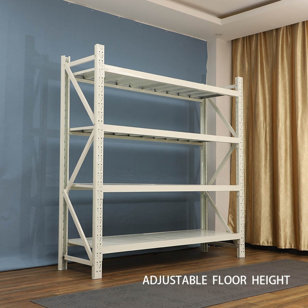 ShopKB (1/4) HUMMER ชั้นวางของอเนกประสงค์เหล็ก 4 ชั้น  ขนาด 40x120x200 ซม. สีขาว ยืนหนึ่งในไทย