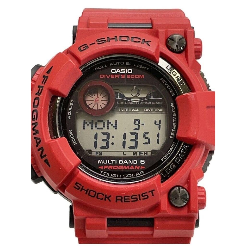 CASIO Wrist Watch G-Shock Red Men's Solar Digital Direct from Japan Secondhand