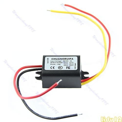 Lidu12 โมดูลแปลงพาวเวอร์ซัพพลาย DC 12V เป็น 9V 3A 15W กันน้ํา สําหรับสเต็ปดาวน์