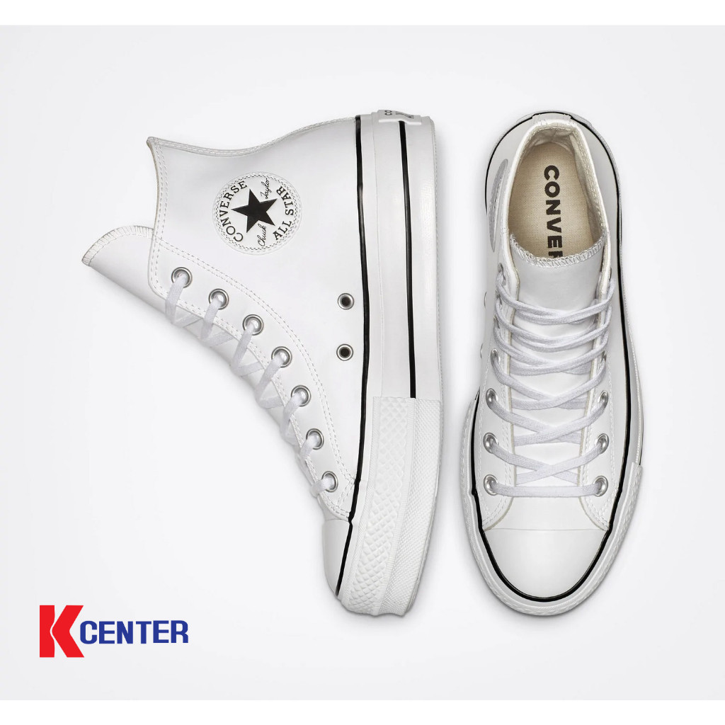 รองเท้าเซฟตี้ Converse รองเท้าหนังหุ้มข้อผู้หญิง รุ่น CHUCK TAYLOR ALL STAR LIFT CLEAN (561676CWW)