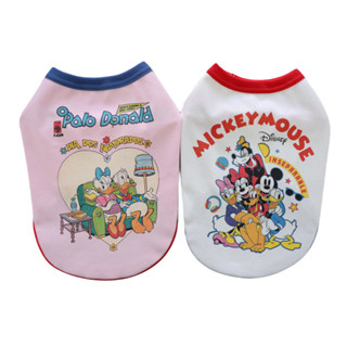 เสื้อผ้าสัตว์เลี้ยง สุนัข แมว เสื้อกั๊กลายการ์ตูนน่ารักบาง-C…