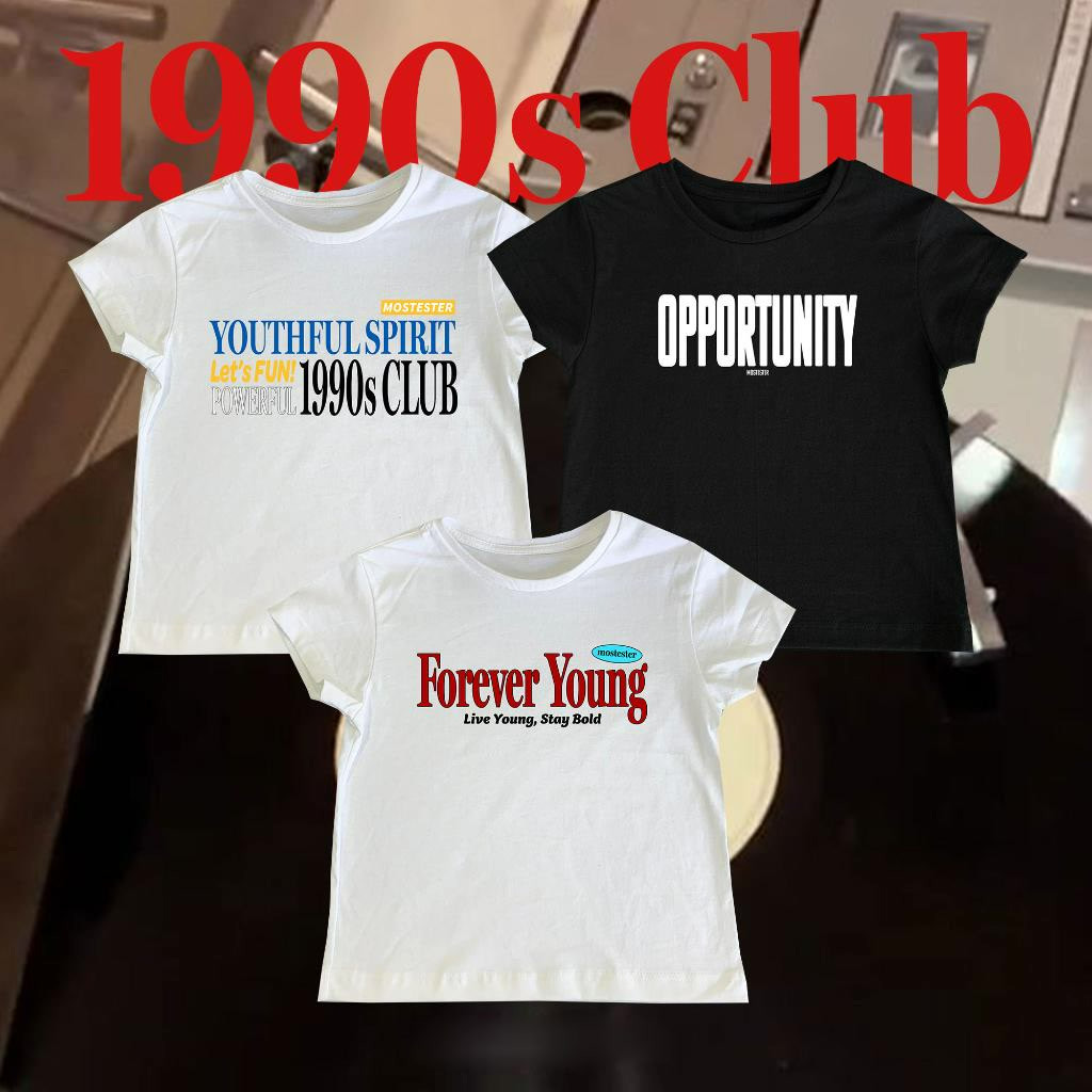 （จัดส่งตลอด 24 ชั่วโมง）Angle Official เสื้อยืด 1990s Club USA Cotton Tee