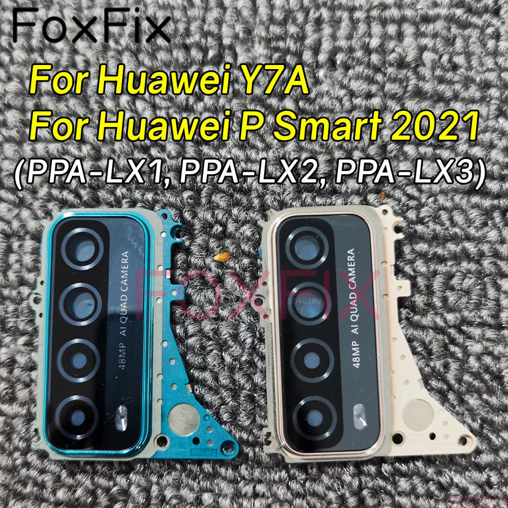 ฝาครอบเลนส์กล้องหลัง พร้อมกรอบ แบบเปลี่ยน สําหรับ Huawei Y7A P Smart 2021 PPA-LX1 PPA-LX2 PPA-LX3