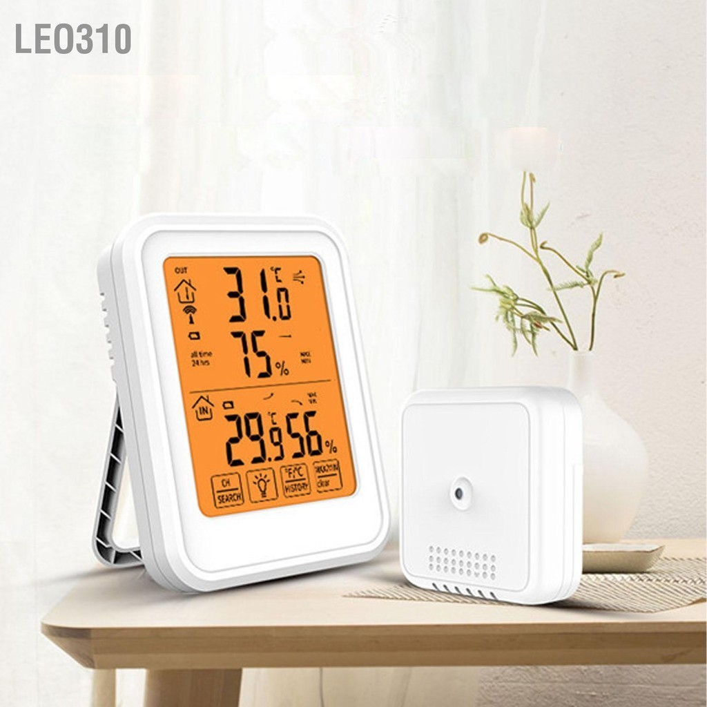 Leo310 อุณหภูมิความชื้น หน้าจอ พยากรณ์อากาศปลุกเครื่องวัดอุณหภูมิไฮโกรมิเตอร์สำหรับห้องที่บ้าน