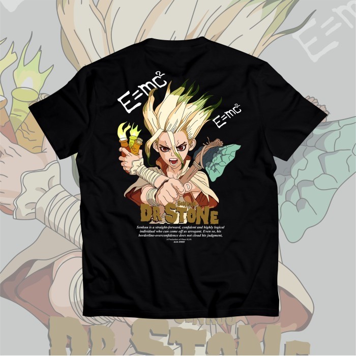 Kaos Anime Dr STONE SENKUU 001 Baju Anime Jepang T-Shirt Anime S-5XLS-5XL
