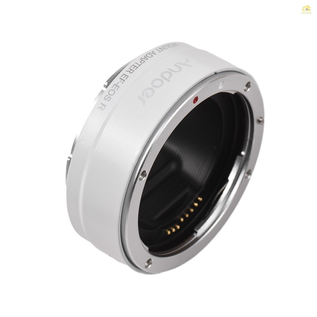 Andoer EF-EOSR แหวนอะแดปเตอร์เลนส์กล้อง โฟกัสอัตโนมัติ IS ควบคุมรูรับแสง EXIF แบบเปลี่ยน สําหรับเลนส์ Canon EF EF-S เป็น Canon EOS R RF Mount Fu