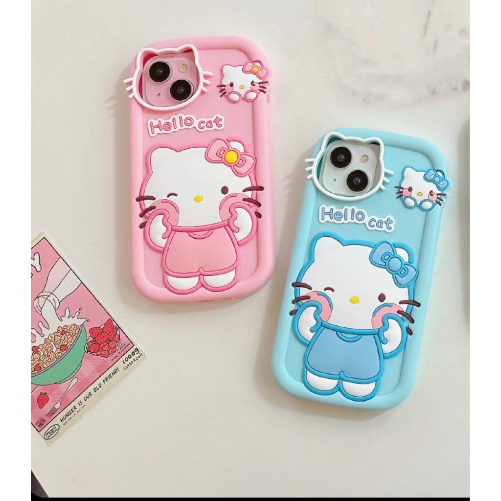 เคสโทรศัพท์มือถือ กันกระแทก ลายการ์ตูนคิตตี้น่ารัก สําหรับ OPPO A78 A57 A57s A77 A54 A55 A16 A3s A31 A5 A9 2020 F11 Reno 10 6 5
