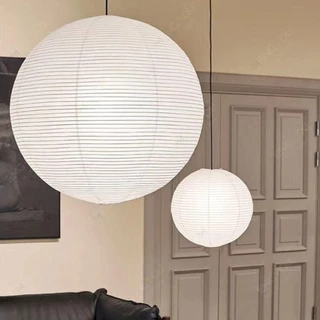 QUANTUMTECH โคมไฟกระดาษ, แขวนโคมไฟเพดานทรงกลม, Shades Decor Vintage โมเดิร์นคลาสสิกจี้โคมไฟร้านอาหาร Farmhouse