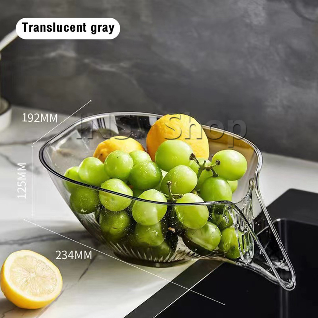 Ins ถ้วยล้างผักผลไม้ สลัด ข้าว ในครัวเรือน ทําความสะอาดง่าย ถอดออกล้างได้ Drain basket