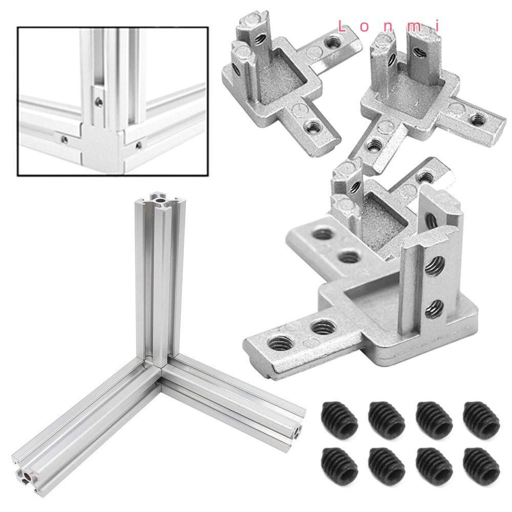 Lonmi Bracket Connector อลูมิเนียม 2020 3030 4040 Series Slot อลูมิเนียม Extrusion Profile 3-Way
