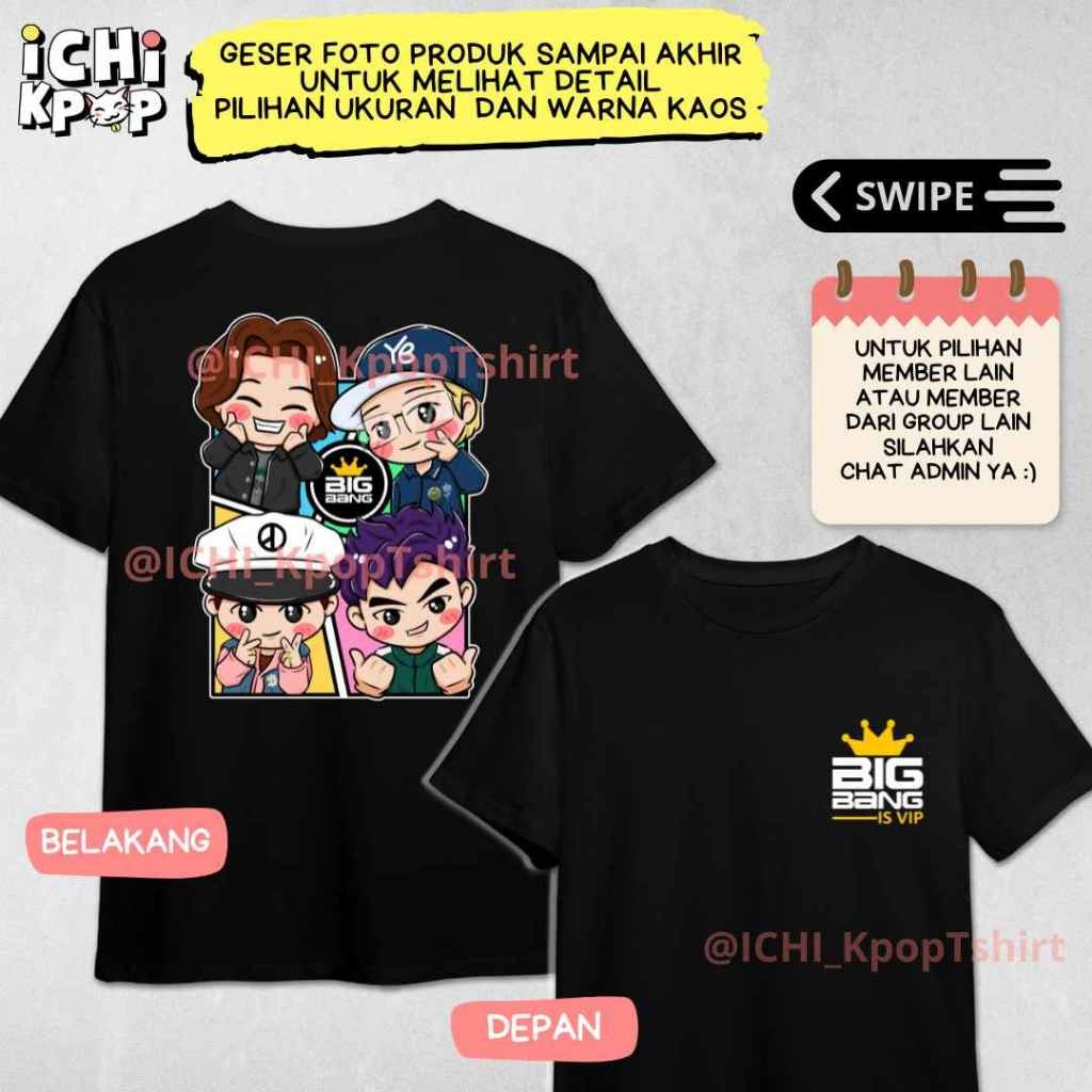 [100% Cotton] เสื้อยืด Bigbang kpop fanart ไอดอลเกาหลี VIP GDRAGON TAEYANG TOP DAESUNG SEUNGRI