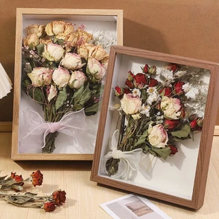 กรอบรูป สำหรับใส่ดอกไม้แห้ง สามมิติ กรอบรูปกลวง DIY ของตกแต่งบ้าน ของขวัญวันเกิด