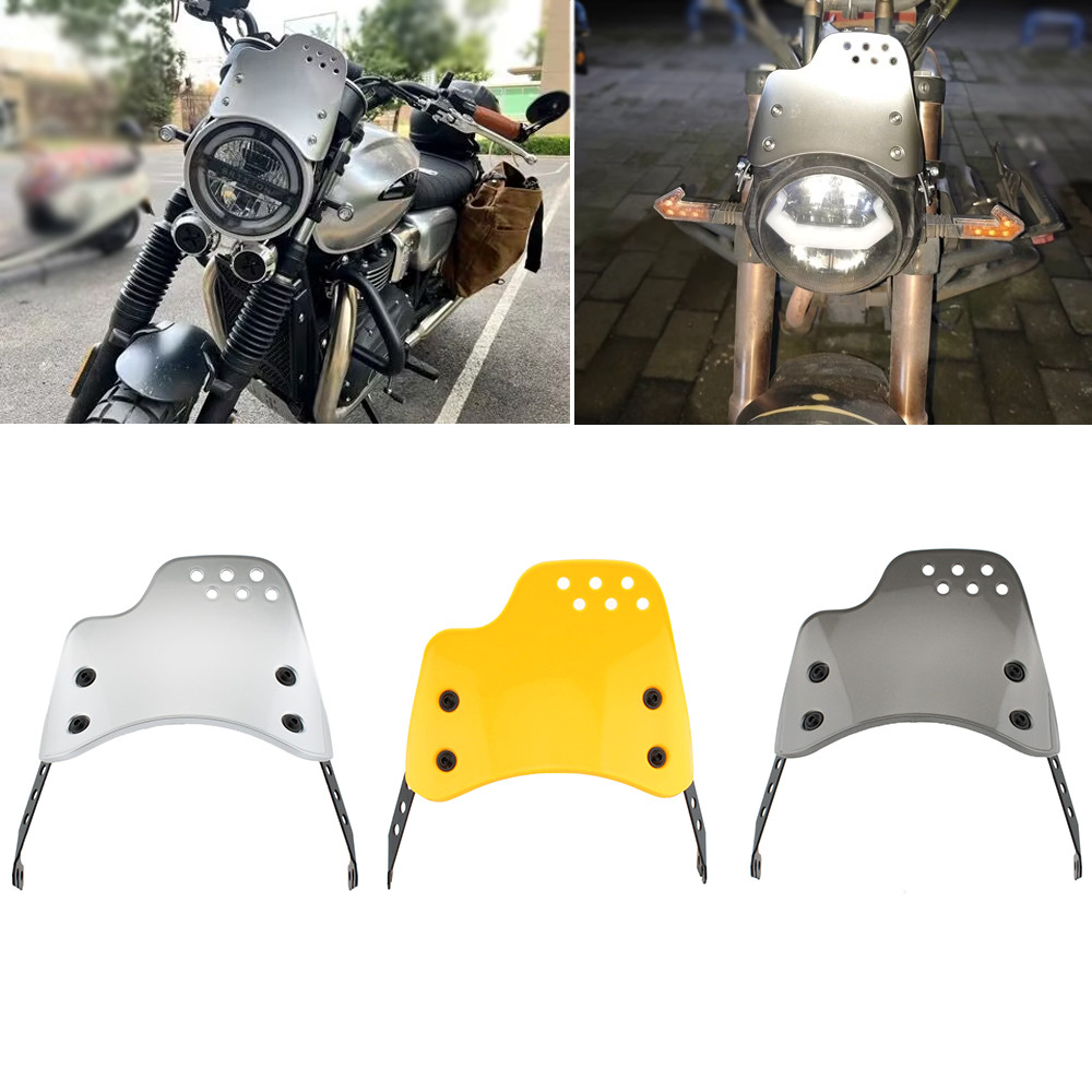กระจกกระจกสําหรับ Ducati Scrambler 400 800 2015-2020 2021 2022 2023 2024 Wind Shield Fly Screen Deflector