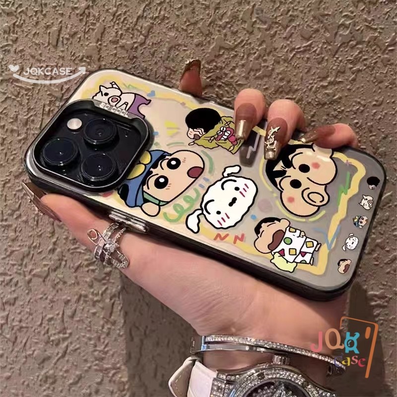 น่ารัก เคสไอโฟน16 เคส ชินจัง สำหรับ IPhone 13 12 16 11 15 14 XR Pro Max XS XR X 8Plus 7Plus Max 7 8 15 Plus SE เรียบง่าย – โปรปัง