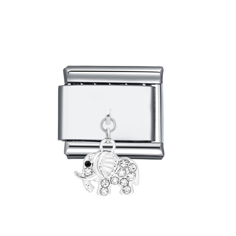 สแตนเลสโมดูลจี้น่ารักลมสร้อยข้อมือ ทําเอง อิตาเลี่ยนโมดูล ประกบกัน สร้อยข้อมือ - รูปที่ 3