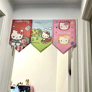 Hello Kitty ตกแต่งบ้านห้องนอนประตูผ้าม่าน DIY INS สร้างสรรค์น่ารัก 1 ชุดการ์ตูน