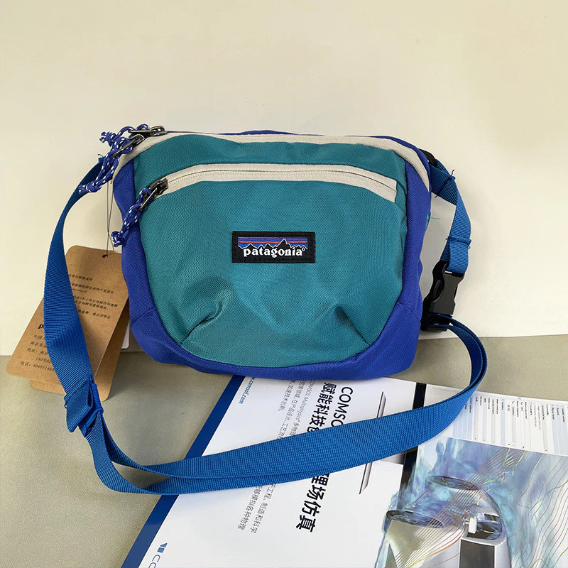 Patagonia กระเป๋าคาดเอวขนาดใหญ่ความจุ Multi-Pocket Water-Repellent กระเป๋าคาดหน้าอกผู้ชายกระเป๋า Messenger