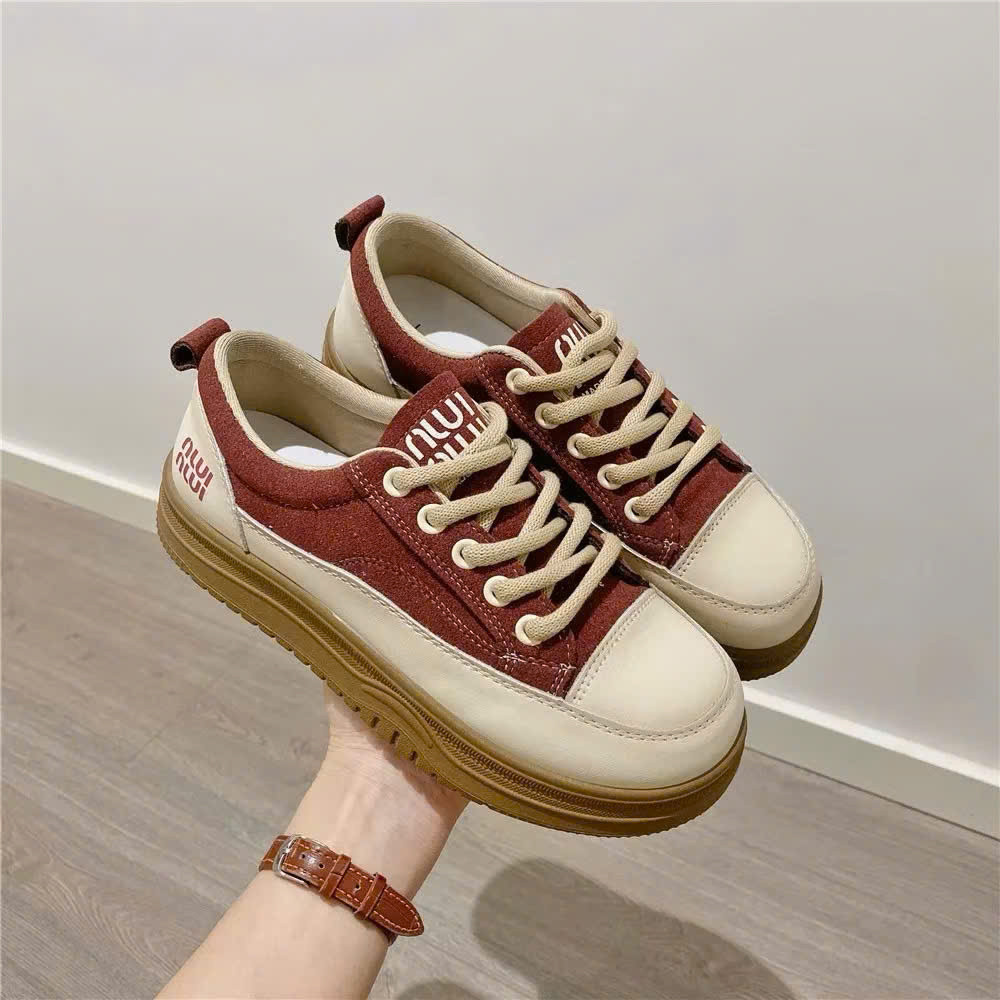 รองเท้ากีฬาผู้หญิงพร้อมโซลส์ในรองเท้ากีฬาสีดําสีแดง 2 สีสไตล์กล่องเต็ม (MA 111)