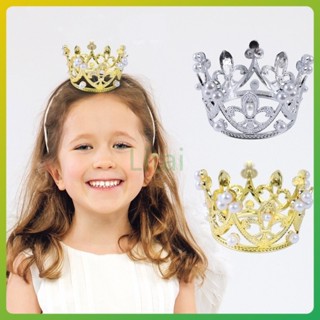 litai การตกแต่งเค้กมงกุฎ/มงกุฎเด็กแบบวินเทจ/มงกุฎไข่มุก ขนาด…