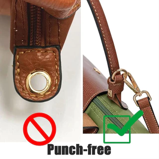 LONGCHAMP 1คู่กระเป๋าถือCrossbody Conversion Hang Transformationหัวเข็มขัดสําหรับLongchampขนาดเล็กPunch-ฟรีของแท้หนังสายคล้องไหล่หัวเข็มขัด