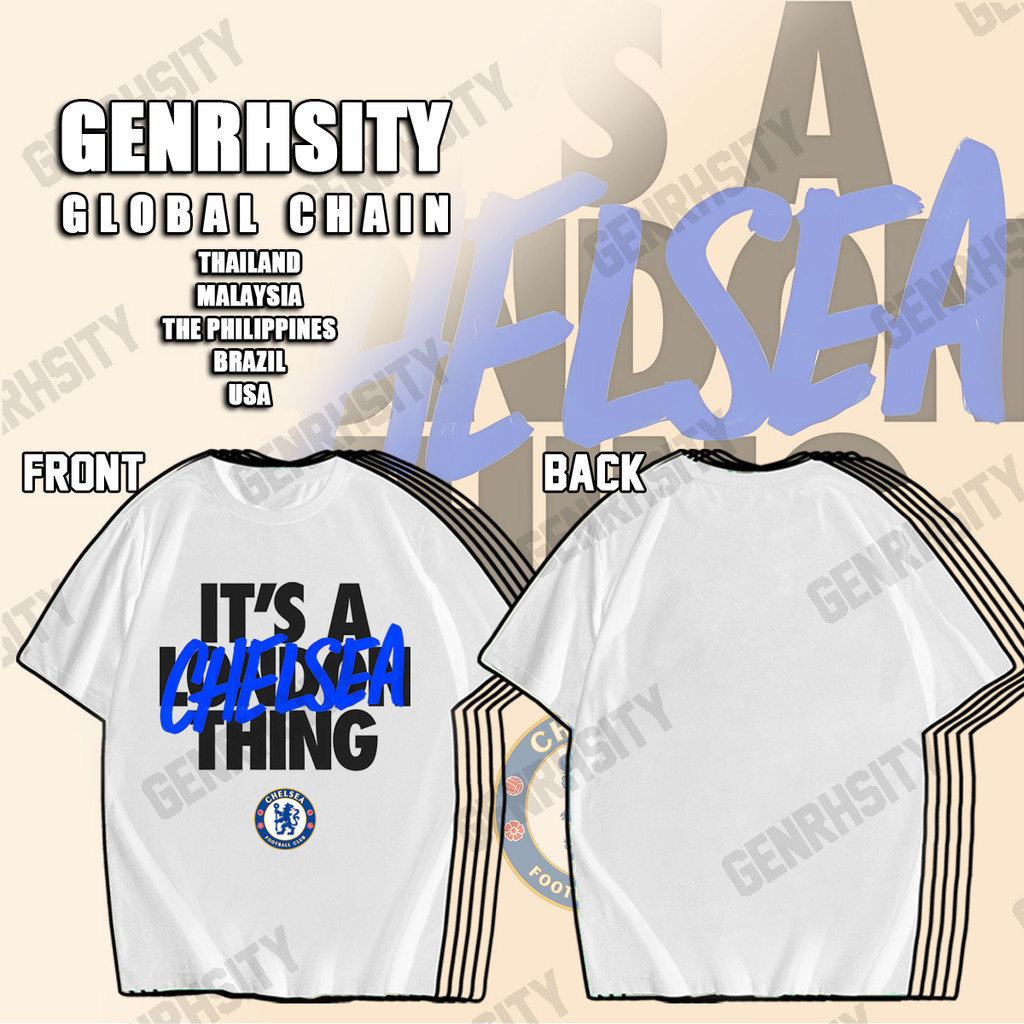 เสื้อ Chelsea เสื้อยืดผ้าฝ้าย พิมพ์ลายกราฟฟิค CFC Y2k สีขาว โอเวอร์ไซซ์ สําหรับผู้ชาย ผู้หญิง Fashio