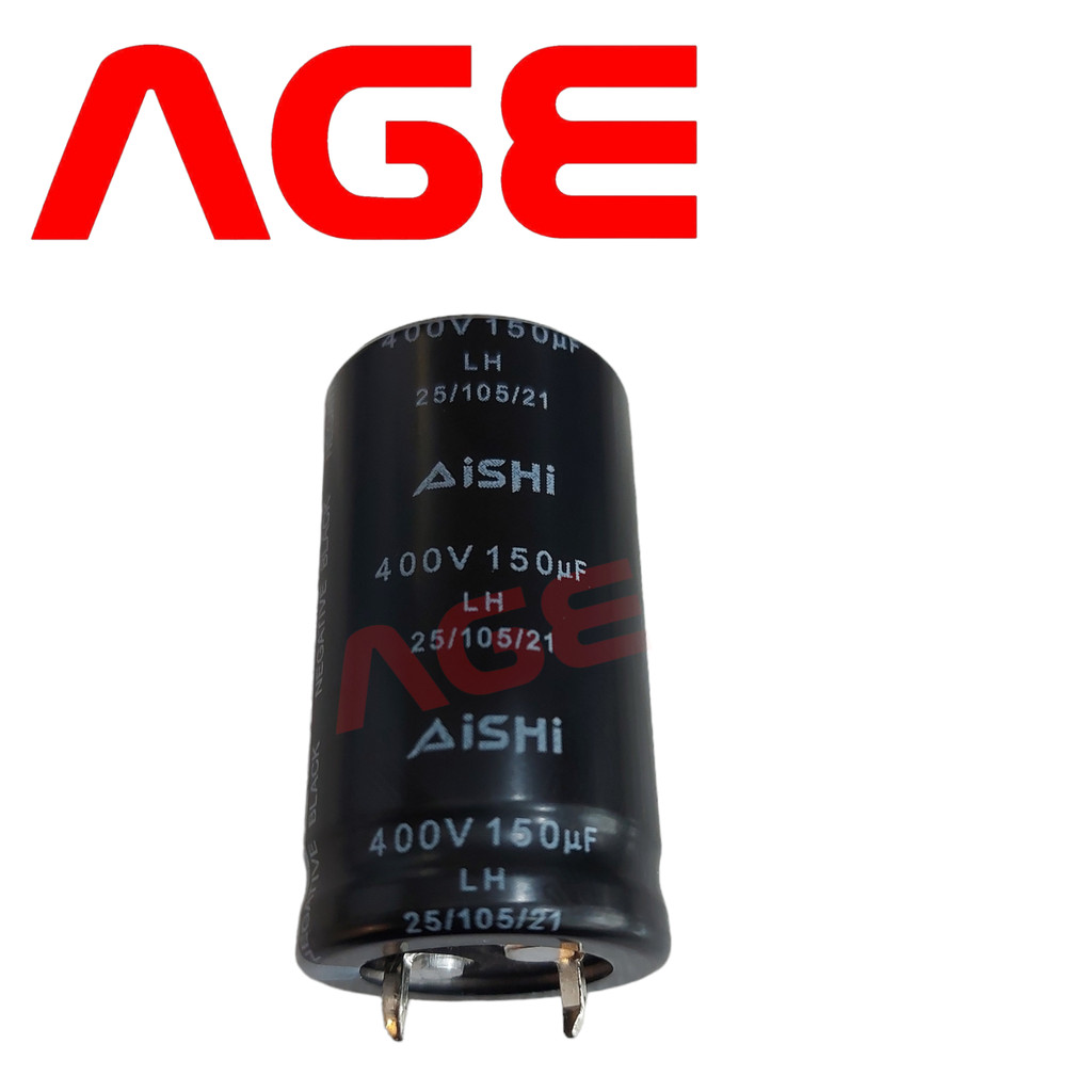 150uF 400V 105C Aluminum Electrolytic Capacitors AiSHi 22X40X10mm