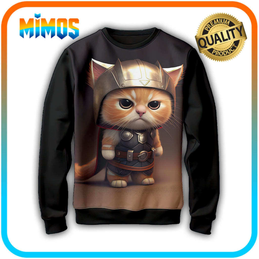3D การ์ตูน TV Animation Cat Hero เสื้อกันหนาว 02MM011 _SW สําหรับอายุ 1-12 ปี