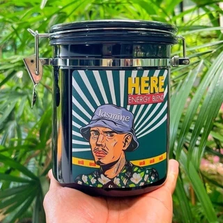 กระปุกใส่เมล็ดกาแฟ ใบชา มีวาล์วคายแก็ส +ฟรี สติกเกอร์กาแฟ (พร้อมส่ง)