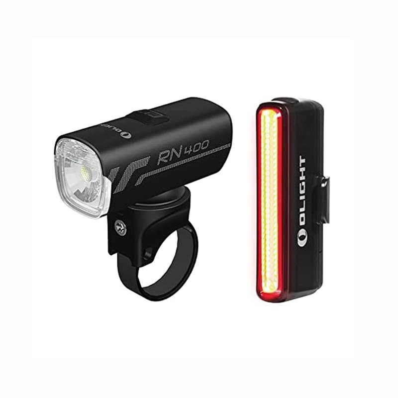 【Direct from Japan】OLIGHT RN400+SEEMEE30 C Bicycle Light Set Bicycle Headlight 400 Lumens Front Light Tail Light Road Bike Light USB-C Rechargeable Safety Light Long Lasting IPX7 Waterproof Bike Ambient Light Sensor Commuting School Cycling Disaster Preve