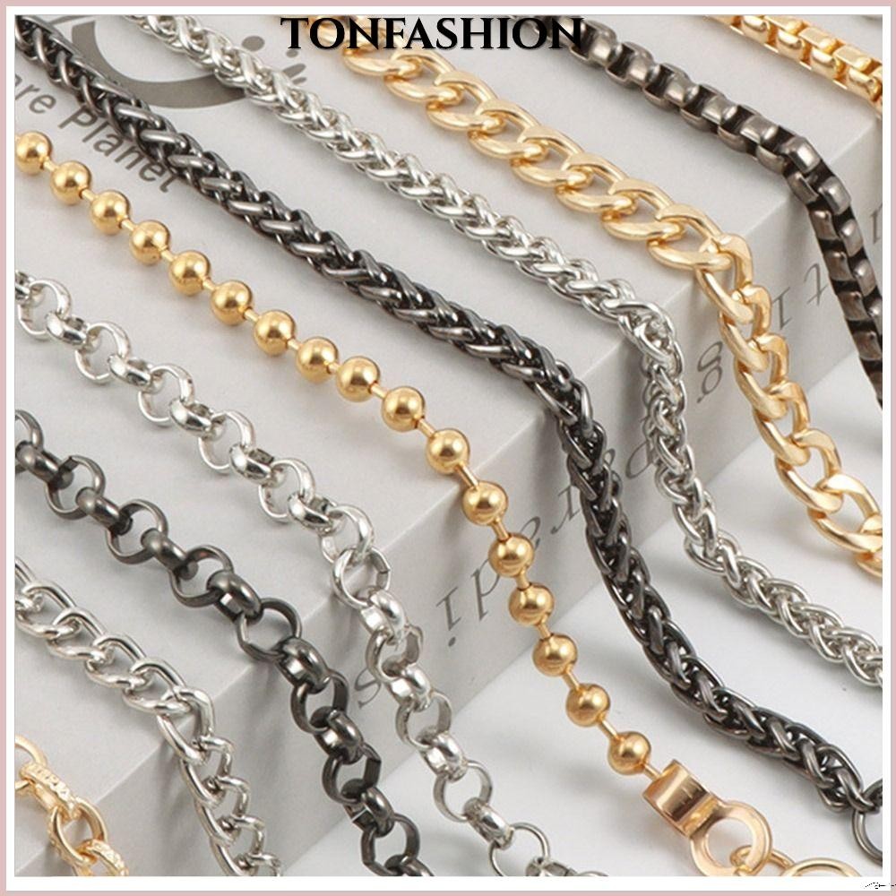 Tonfashion สายโซ่โลหะอัลลอย 120 ซม. แบบเปลี่ยน สําหรับคล้องกระเป๋า