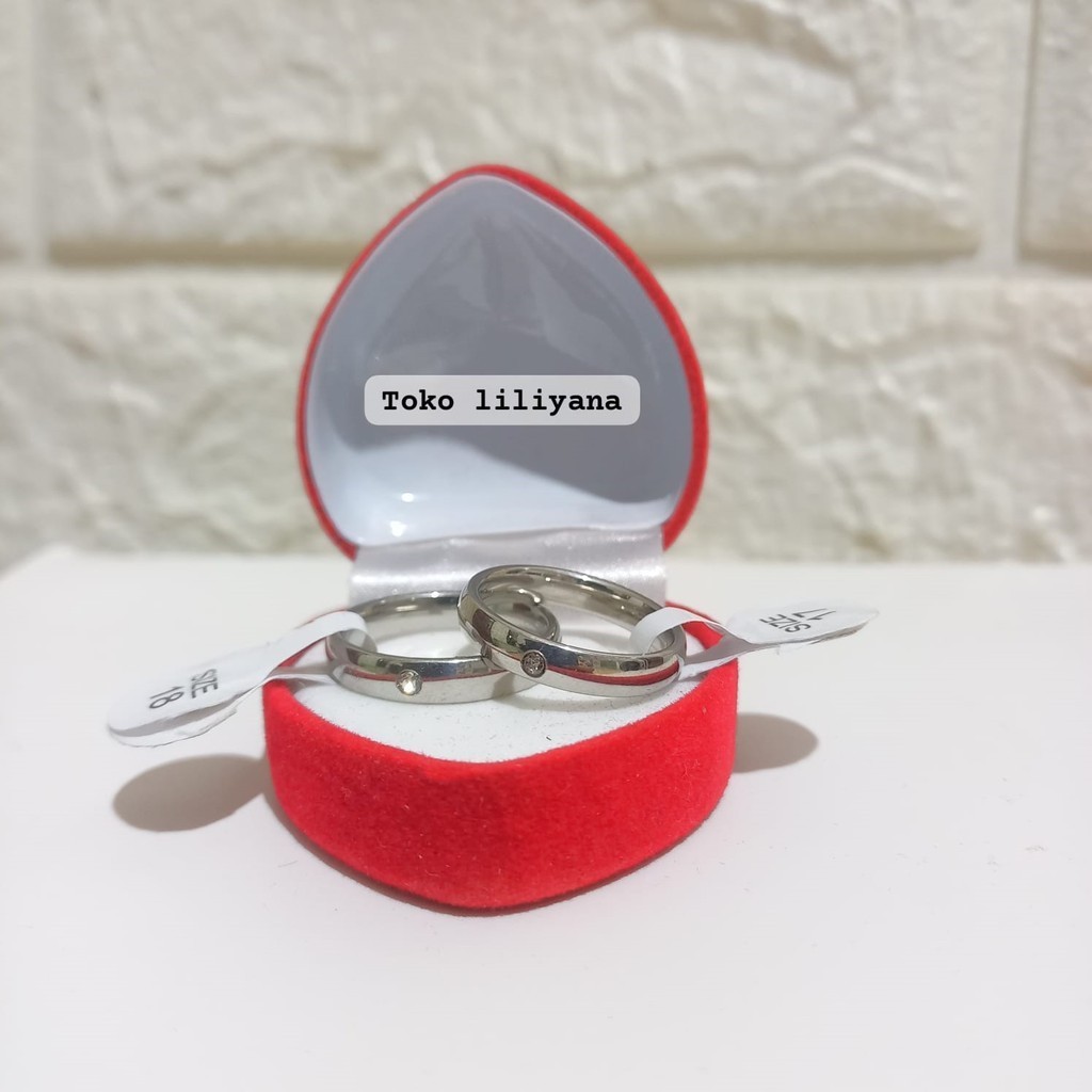 TITANIUM Wedding Dream Silver Wedding Ring ฟรีกล่อง Love