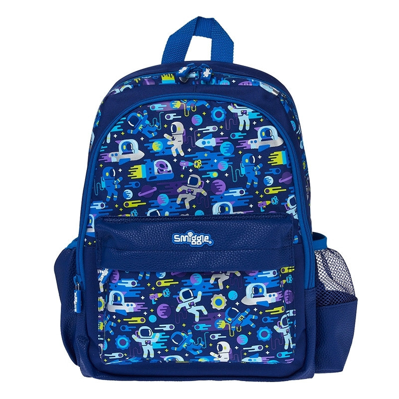🎒Smiggle Backpacks Nursery bag กระเป๋าเป้ 🎒สมิกเกอร์ ขนาด 14-15 นิ้ว ลาย NAMEมนุษย์อวกาศ พร้อมส่งในไทย 🛻