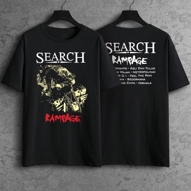 ขายดี เสื้อยืด พิมพ์ลายวงร็อค baju search rock band rampage search band search shirt baju fasion