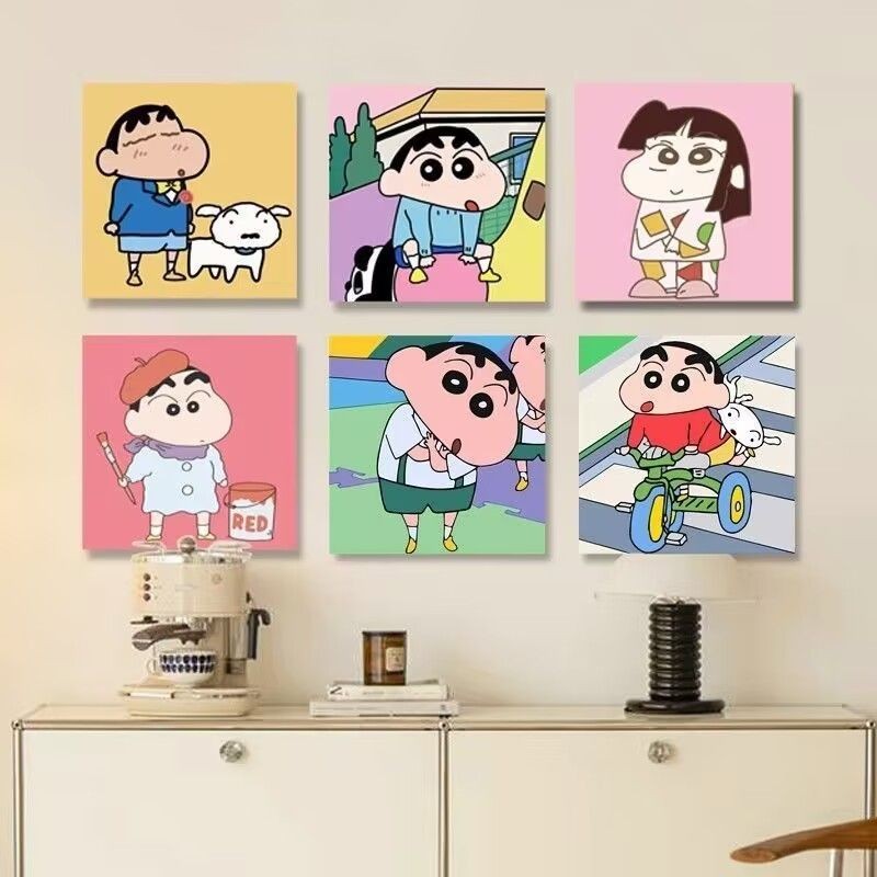 โปสเตอร์ภาพวาด ลายการ์ตูนชินจัง ขนาด 30x30x0.9 ซม. สําหรับแขวนตกแต่งผนังห้องนอนเด็ก ห้องนั่งเล่น